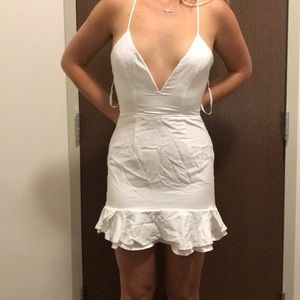 White fox “Resolutions Mini Dress White”